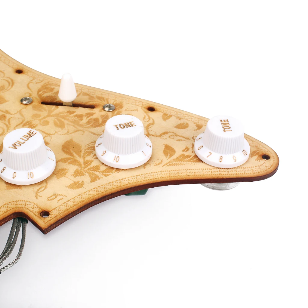 11 отверстий SSS Prewired Pickguard с 3 шт. пикап+ горшок ручки регулятор громкости для ST электрогитары