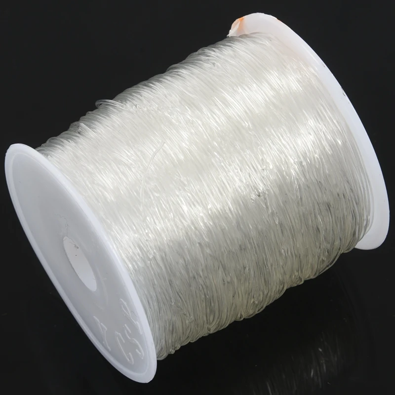 Promotion! 1 Roll Nylon Elastic Thread for Jewellery Making White 0.8mm