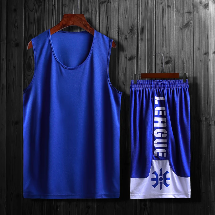 Профессиональные баскетбольные майки, спортивные костюмы для мальчиков, костюм-униформа, баскетбольная футболка Джерси, дышащие Молодежные тренировочные комплекты - Цвет: Blue