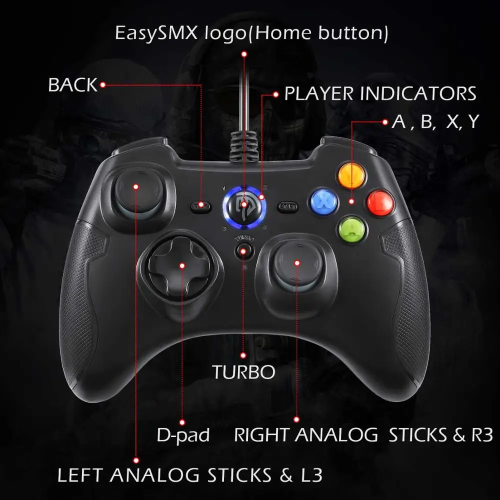 Проводной геймпад для PS3 игровой контроллер USB геймер джойстик для ПК Android смартфон игровой джойстик