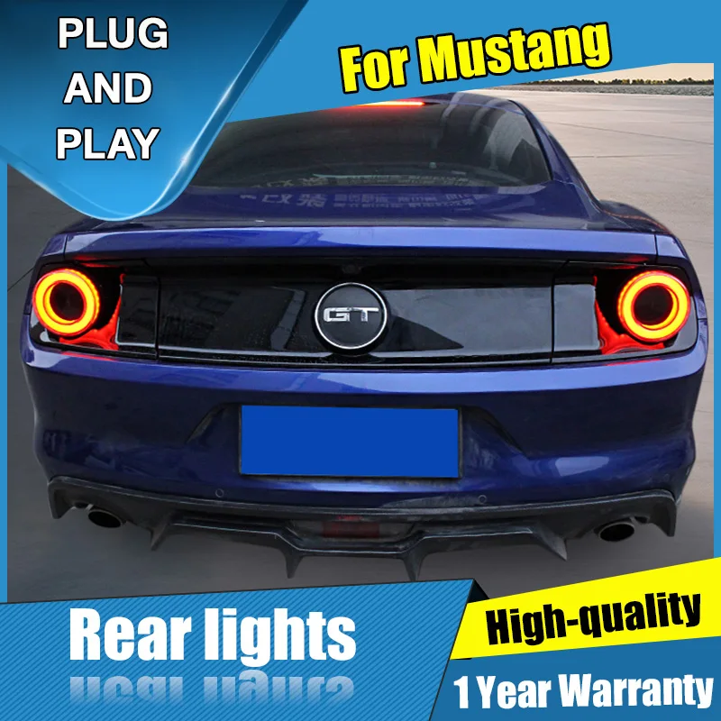 

car styling For ford Mustang taillight assembly 15-19 for Mustang rear lights dedicated car light led taillight light with 2pcs.
