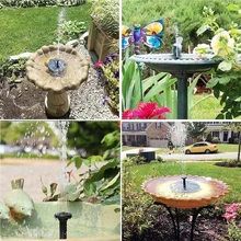 Mini Solar Water Fountain Pool Pond Waterfall Fountain Garden Decoration Outdoor Bird Bath Solar Powered Fountain Floating Water