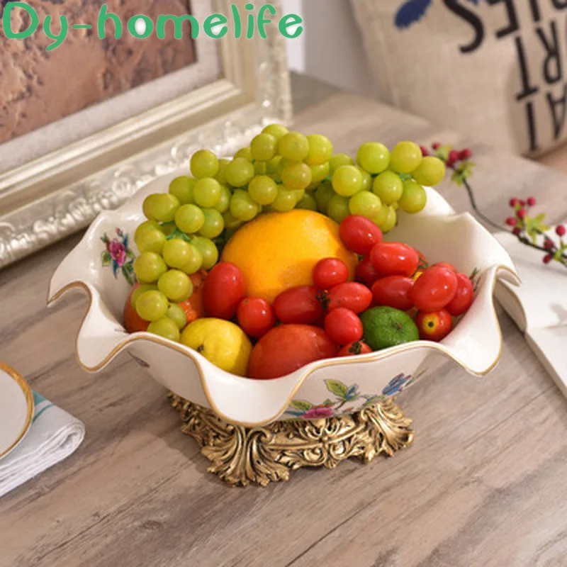 

31*14.5cm Creative Square With Lid Flamingo Ice Crack Ceramic Grid Dried Fruit Plate Light Luxury Home Decoration Snack Plate