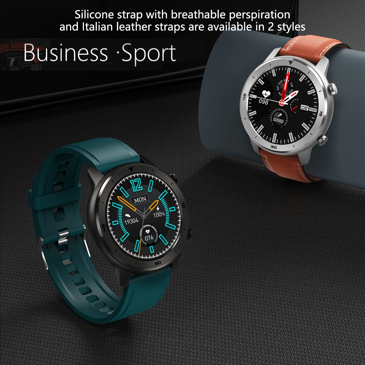 Для IOS Android бизнес часы для мужчин женщин Smartwatch Браслет Смарт часы IP68 Водонепроницаемый Носимых устройств мульти аналоговые циферблаты