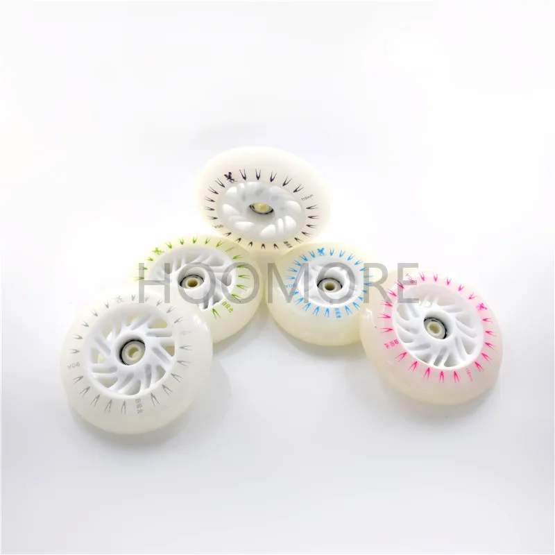 

Free Shipping LED Flash Skates Skate Wheel 90A PU Roller Inline Speed Skates Wheel with Magnet Core 90/100/110mm 8 pcs / lot