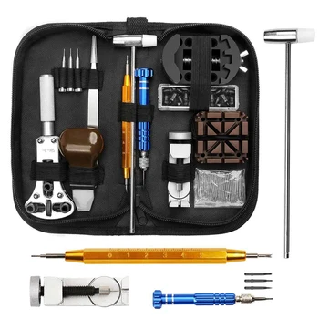 

Watch Repair Kit, Professional Spring Bar Tool Set, Watch Battery Replacement Tool Kit Watch Band Link Pin Removal with Carrying