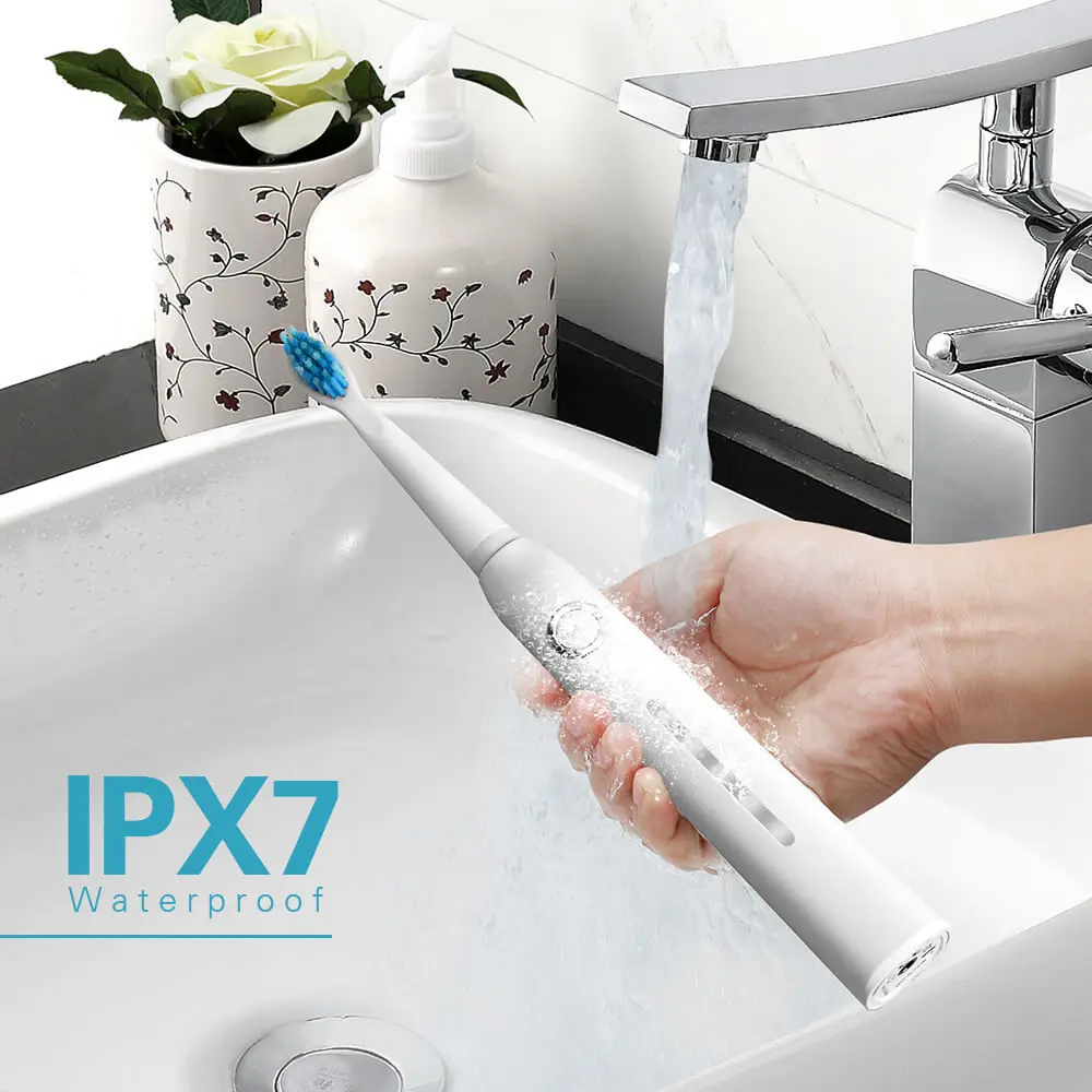 AZDENT Electric Toothbrush Rechargeable USB Sonic Toothbrush 5 Mode Travel Toothbrush + Replacement Head Adults Tooth Whitening AZDENT Electric Toothbrush Rechargeable USB Sonic Toothbrush 5 Mode Travel Toothbrush + Replacement Head Adults Tooth Whitening