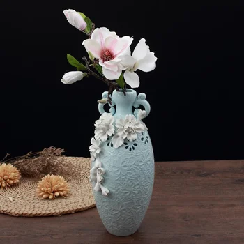 

Vase Simple and Modern Flower Handmade Ceramic Crafts Personalized Desktop Home for Flowers Drop Shipping