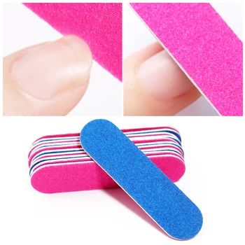 

100PCS/Lot Mini Nail Files Professional Colorful Washable Grinding Polishing Sanding Buffer Nail Files Manicuring Nail Art Tools
