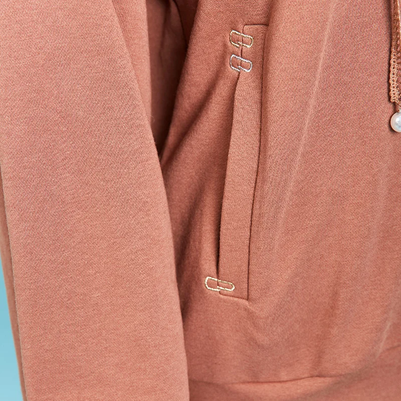 ARTKA Autumn New Women Sweatshirt Fashion Lantern Sleeve Hoodie Sweatshirt O-Neck Pullover Casual Hoodies Women VA10596Q