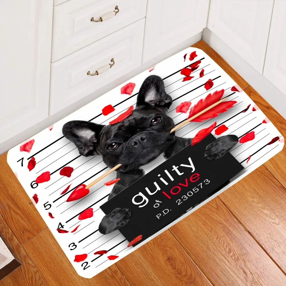 

Cartoon Dogs Print Door Mat Floor Carpet for Living Room Bathroom Kitchen Microfiber Rug Anti-Slip Entrance Doormat Home Decor