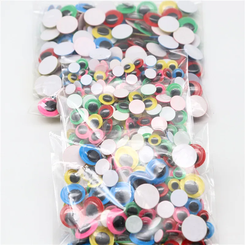 Colorful swing eyes googly doll eyes plastic toy eyes doll eyes Wiggle Eye Round Moving Wiggly Wobbly Googly Eyes 6/8/10mm for Toy Garment Eyes Dolls Parts DIY Crafts Accessories