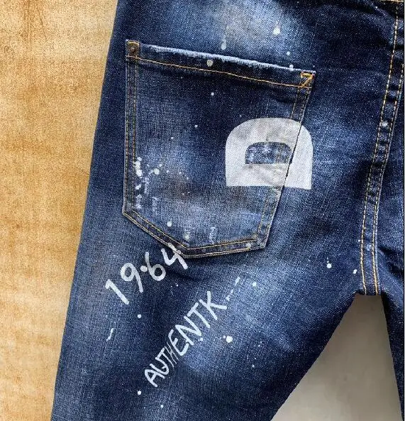 NEW Men Jeans Ripped for Men Skinny DSQ Jeans Pants Men Jeans Outwear Pants 963