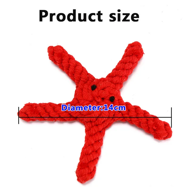 Starfish Игрушка-жевательная веревка в форме животного, игрушка для прорезывания зубов для маленьких больших собак, игрушка для домашних животных, игрушка для чистки зубов, игрушка продукция для домашних животных - Цвет: Starfish