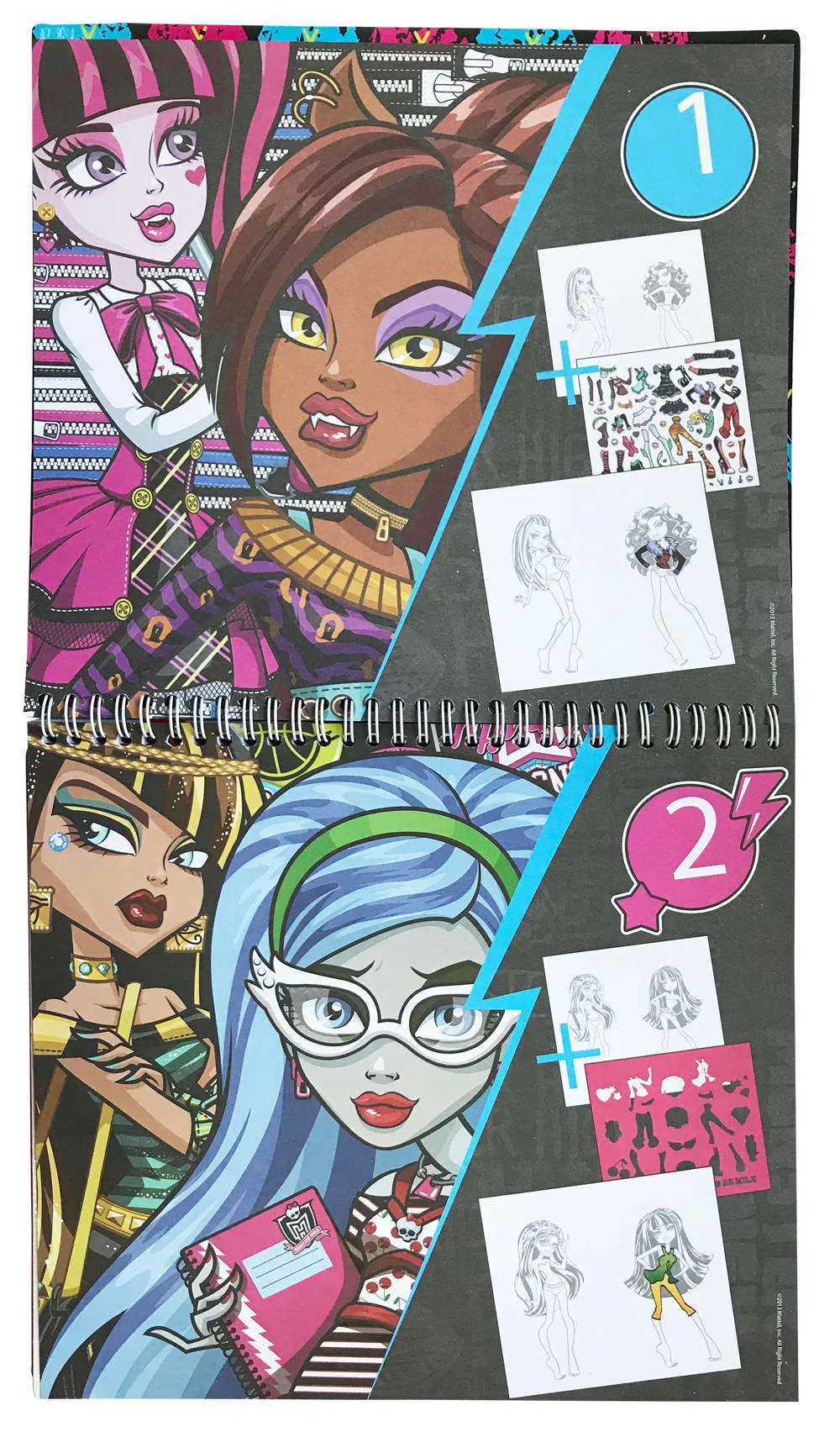 Альбом для творчества Mattel Monster High с наклейками и трафаретами, А4