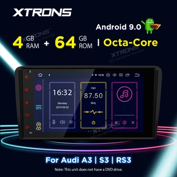 

XTRONS 8" Android 9.0 Octa Core 4G 64G GPS navigation for Audi A3 8P 2003-2012 RS3 Car Multimedia system Plug Play Design NO DVD
