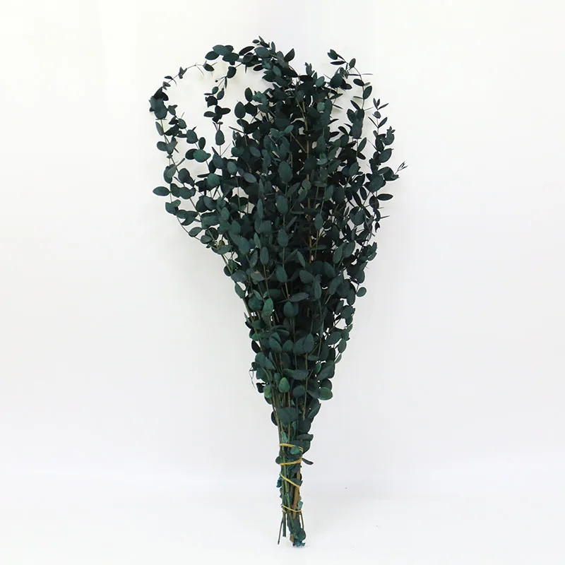 dark green Натуральные, воздушные, сухие, на ощупь, сушеные цветы, листья эвкалипта, свадебные, праздничные, семейные, вечерние, украшение для дома, Цветочная композиция - Цвет: dark green