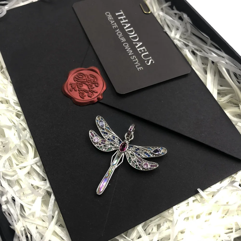 Pendant Necklace Dragonfly Butterfly Hummingbird Wings Heart Snake Tree Tooth Bus Knot Snow Spring Jewelry Bohemia Gift Women Men
