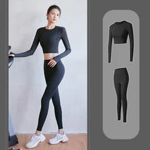 

2pcs Women Yoga Set Seamless High Waist Leggings Flexible Hollow Back Tracksuit Workout Clothes for Women Fitness Sport Gym Suit