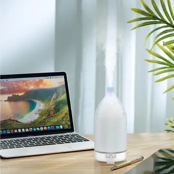 

Colourful Mood Bulbs Night Light Mist Humidifier Ultrasonic Humidifier Quiet Air Humidifier Night Lamp For Bedroom Living Room