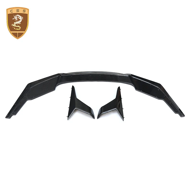 Подходит для Lamborghini Huracan LP600 610 Coupe 14-17 углеродное волокно передний бампер губы с боковыми сплиттеры DMC стиль