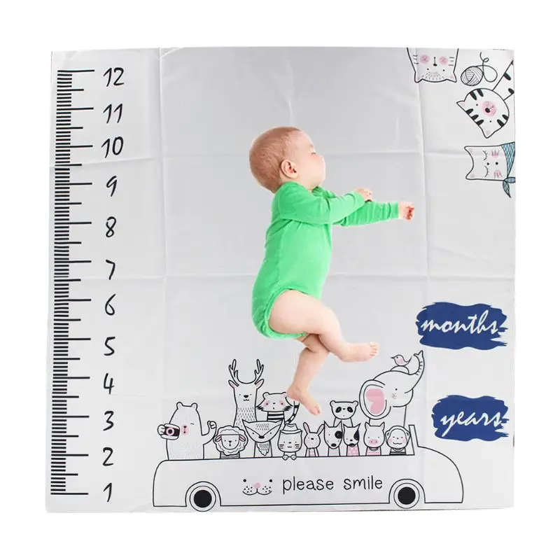 

Baby Full Moon Photo Cartoon Background Cloth Newborn Month Commemorative Photography Prop Kids Infants Milestone Blanket