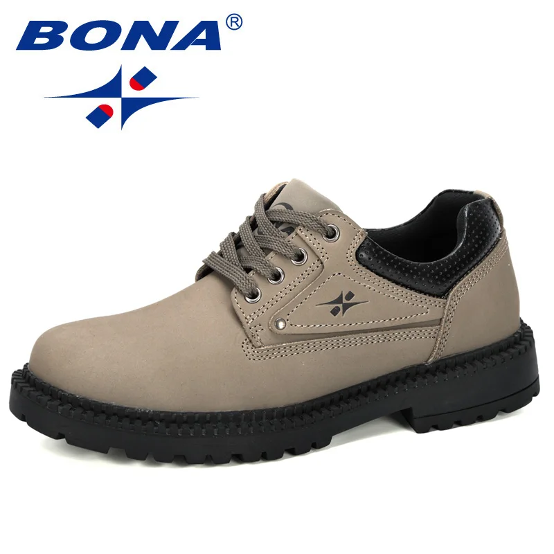 BONA 2019 New Design Men Classic Business Formal Shoes Round Toe Leather Dress Shoes Men Lace Up Oxford Shoes Man Working Shoes