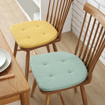 

Floor Cushions Chair Seat Cushion with String Dining Chair Cushions Soft Cushion Mattress for Chair 38x38cm Blue Green Yellow J