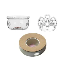 XMT-HOME подставка для чайника со свечей колба для подогрева чая цветок Жасмин чайная сковорода для выпекания чайник нагревательные свечи