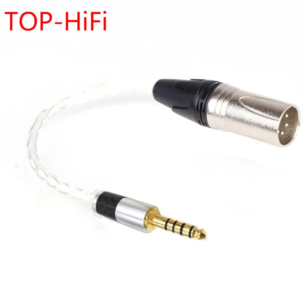 

TOP-HiFi 7N Single-Crystal Silver 4.4mm Balanced Male to 4pin XLR Balanced Male Audio Adapter Cable 4.4 to XLR Balance