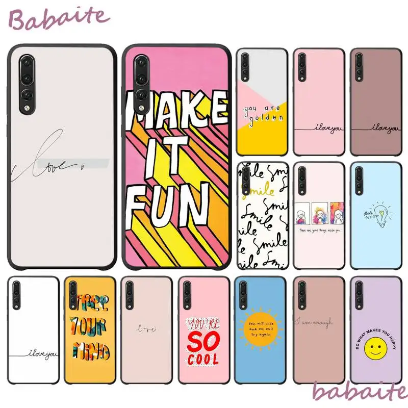 Милый простой чехол Babaite для телефона Huawei NOVA 3I 3E 4 4E 5 5I PRO Y5 PRIME Y6 PEIME 2018 2019|Бамперы| |