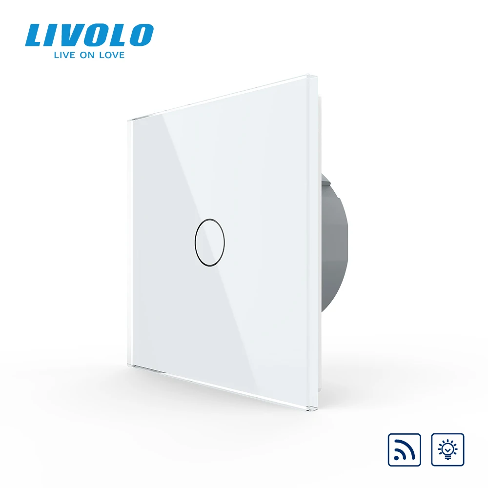 US $31.87 Livolo Eu Standard Switch220250v Remote And Dimmer Function Wall Light Switchc701dr1235 No Remote Controller No Logo