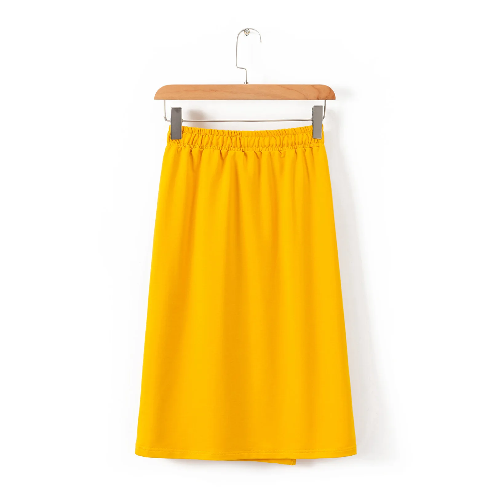 J1820 западный стиль лето стиль средней длины A-line юбка с высокой талией для похудения эластичная юбка