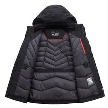 Top Quality White Duck Down Jacket Men Thick Winter NEW Hat Detached Warm Parka Waterproof Windproof-30 degrees 3069