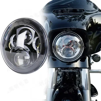 

White Led Motorcycle Refitted Light 7-Inch 50W Locomotive Refitted Far and near Bright Light