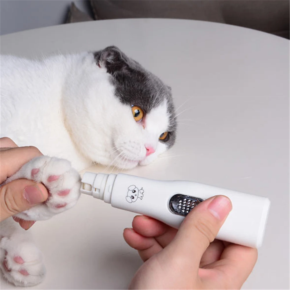 Электрический триммер для ногтей Кошка Собака пальцы ног когти устройство для удаления шерсти домашних животных очиститель автоматический уход клипер машина шлифовальные инструменты