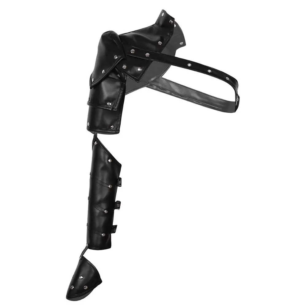 Gothic Steampunk Shoulder Armors PU Metal Rivets Arm Cuff Body Chest Cosplay
