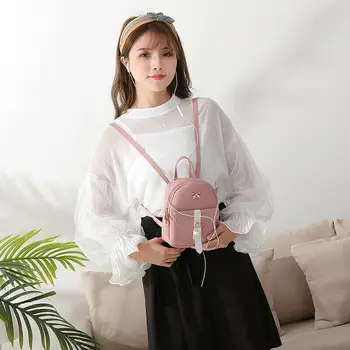 

US Women Girl Mini Leather Backpack School Bag Travel Handbag Crossbody Rucksack College Shoulder Satchel Travel Bag