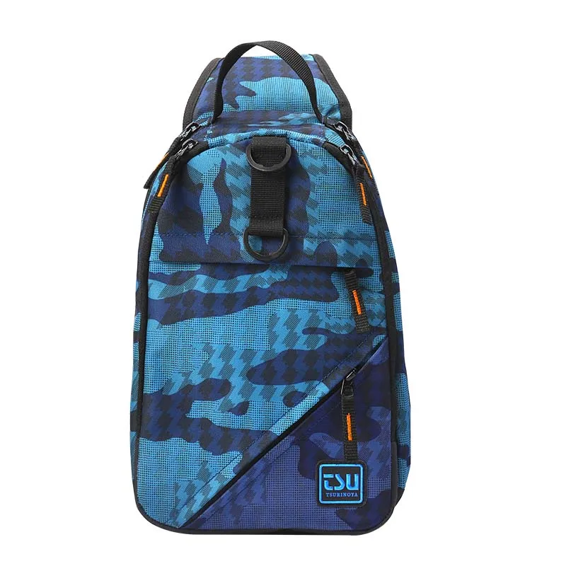 Camouflage Blue TSURINOYA многофункциональные рыболовные снасти, сумки для спорта на открытом воздухе, рыболовный рюкзак, приманки, снаряжение для хранения, сумки через плечо - Цвет: Camouflage Blue