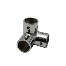 

Boat Handrail Tee Fittings 3 Way Corner Elbow, 1-1/4 inch Pipe Hand Rail Tee, Marine 316 Stainless Steel