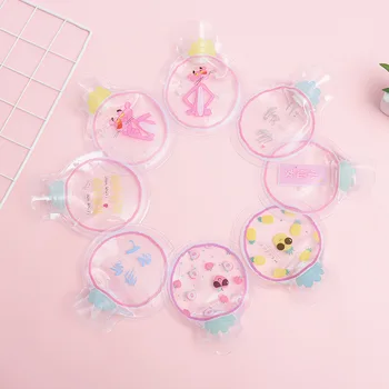 

Cartoon transparent hot bottle round hand warmer note water heating bag hot gift