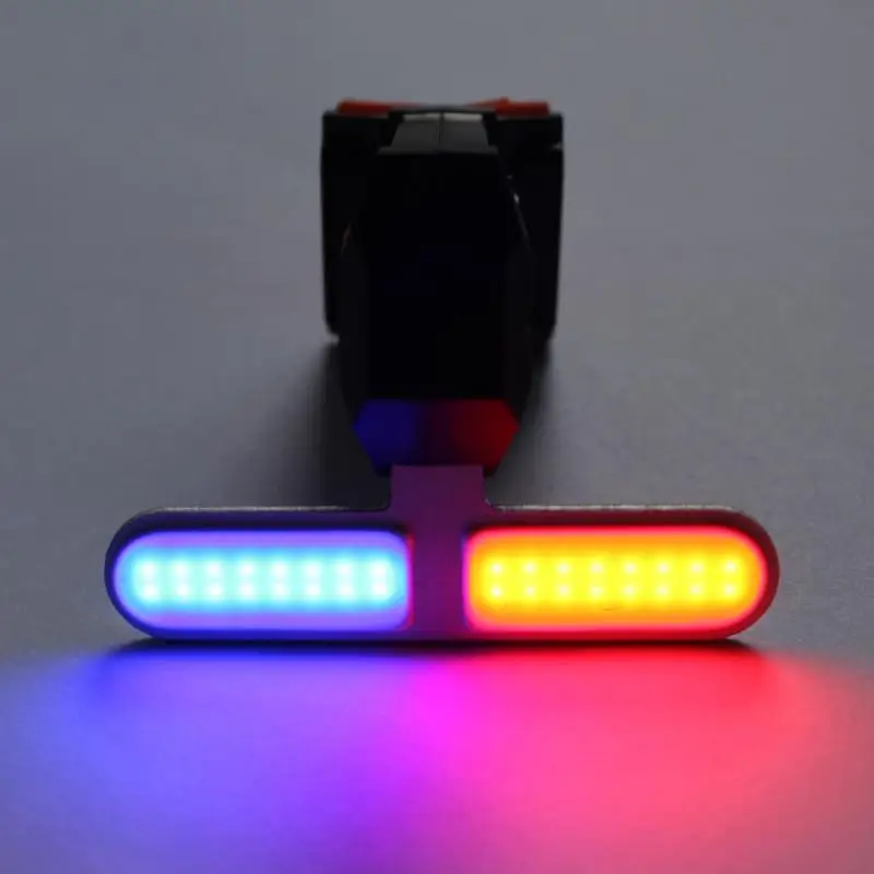 10lm зарядка через usb Водонепроницаемый COB светодиодный задний фонарь для велосипеда Предупреждение задний фонарь