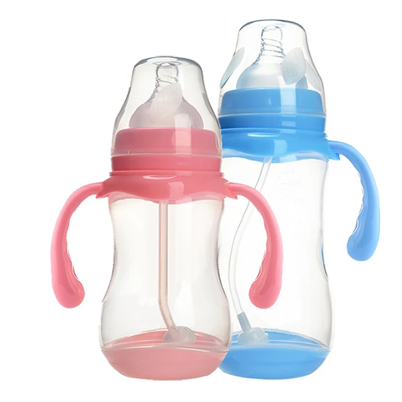 Детская бутылка для изменения цвета PP BPA свободная бутылка для комления молоком с противоскользящей ручкой и крышкой чашки бутылка для воды 180/240/320 мл