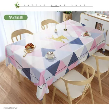 

Tablecloth Small Fresh Cotton Waterproof Table Cloth Rectangular Tablecloth Coffee Table Cloth 5