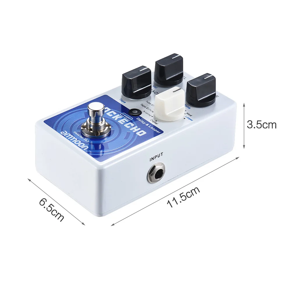 Ammoon POCKECHO Delay& Looper гитарный эффект педаль 8 эффект дилэй Макс. 300s петля времени крана темп функция настоящий обход