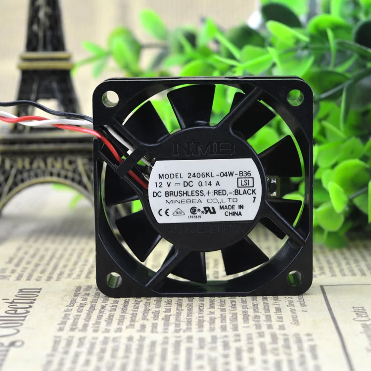 NMB 2406KL 04W B36 cooling fan 6CM6015 12V/0.14A inverter fanHVAC