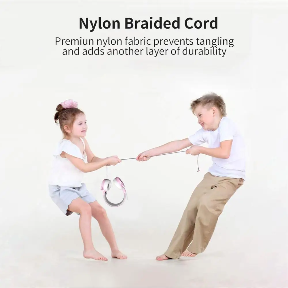 Cat Ear Headphones Noise Cancelling Kids girl Headset With Mic Wired Cartoon Children Earphones Christmas Gifts Birthday