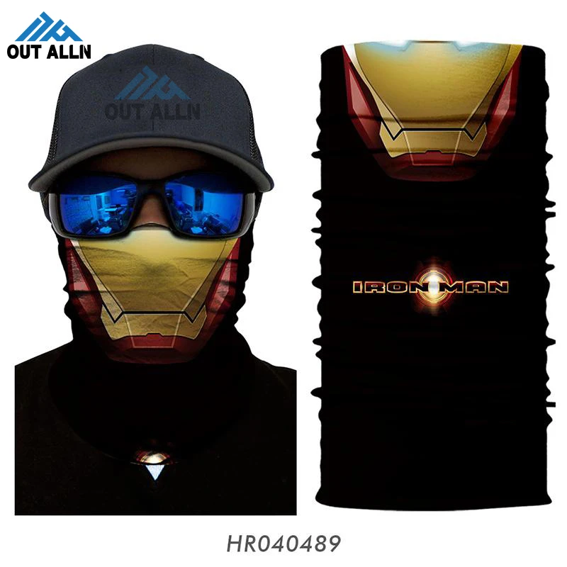 3D велосипедная бандана повязка на голову Marvel гетры для шеи на открытом воздухе мотоциклетные маски для лица Супермен железный человек походные шарфы Лыжная маска Балаклава - Цвет: HR040489