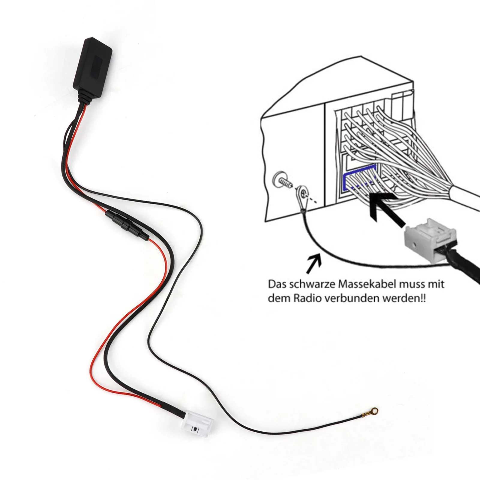 Автомобильный Bluetooth Aux адаптер музыкальный разъем MP3 для VW Volkswagen Golf Jetta EOS Polo RCD RNS 210
