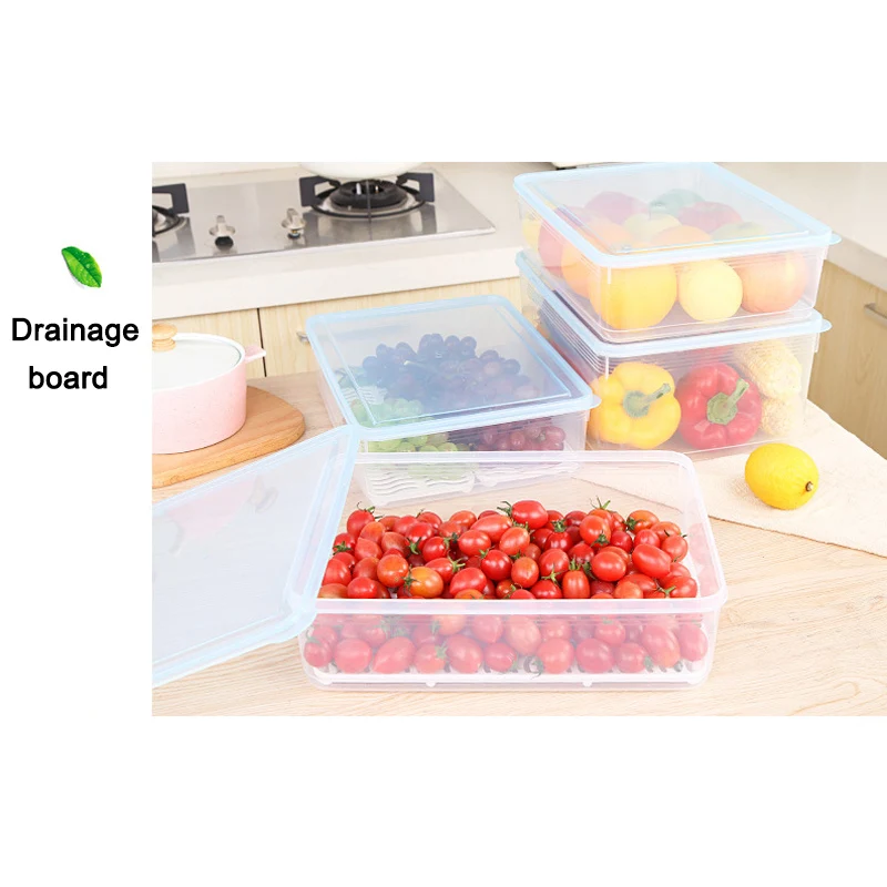 Transparent Storage Box Large Capacity Food Storage Box Plastic Food Egg Fruit Sealed Box HUG-Deals